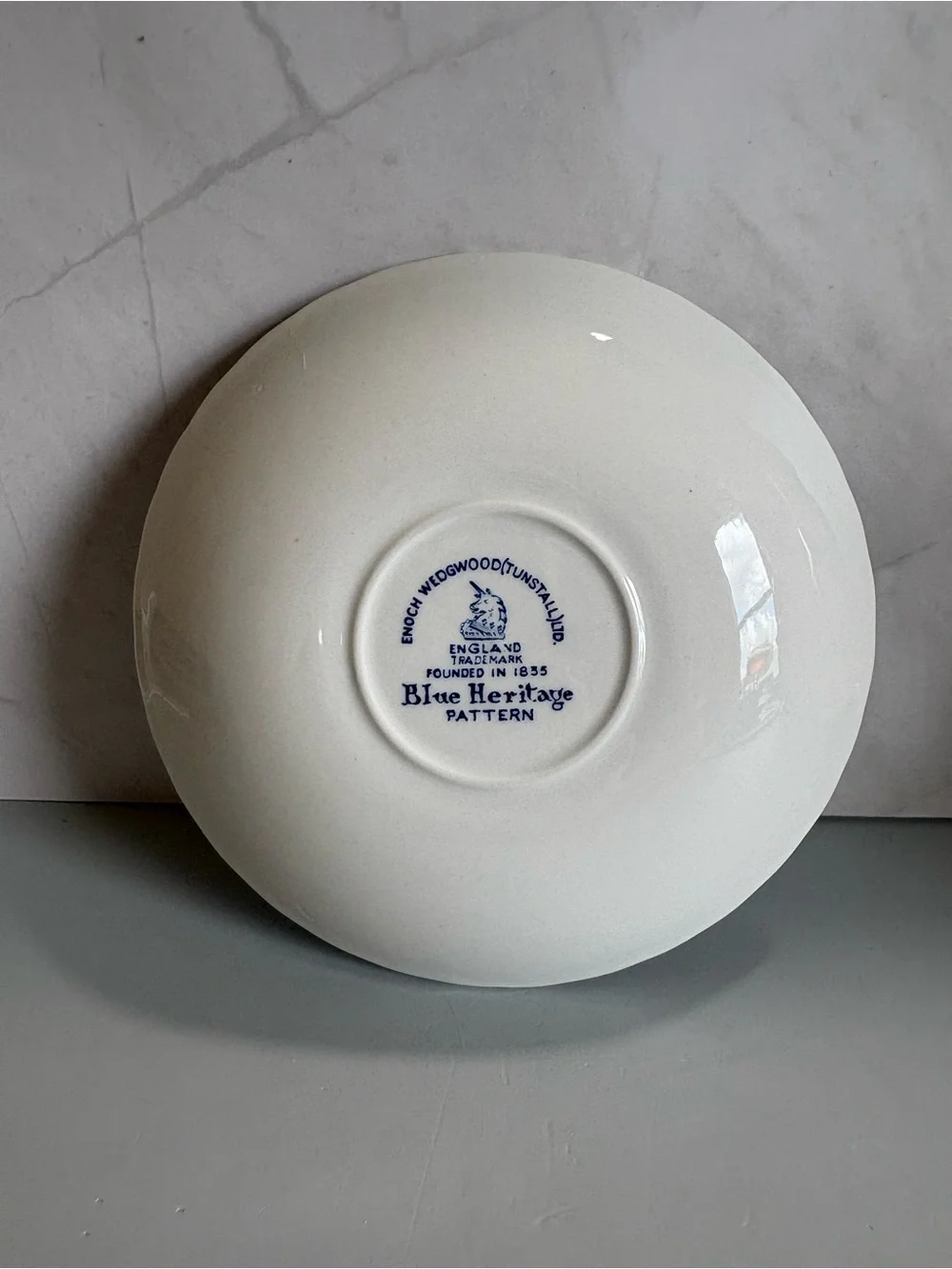 6” Enoch Wedgwood Blue Heritage Saucer
